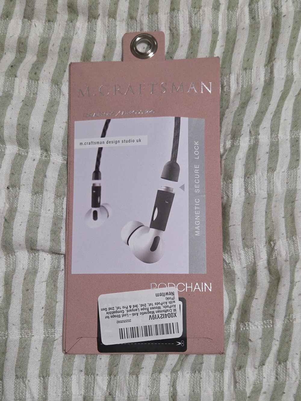 M.Craftsman Pink Earbuds with Magnetic Secure Lock